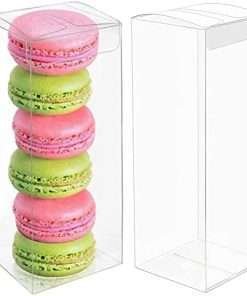 VGOODALL 26 PCS Clear Gift Boxes Plastic Favor Boxes Transparent Cube Boxes PET Boxes for Wedding, Easter Party, Baby Shower, Bridal Shower 2x2x6inch