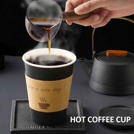 wholesale 12 oz disposable thickened coffee cups with lids - scald resistant, includes hot cups sleeve and straw - ideal for home, office, cafes, and parties - factory direct