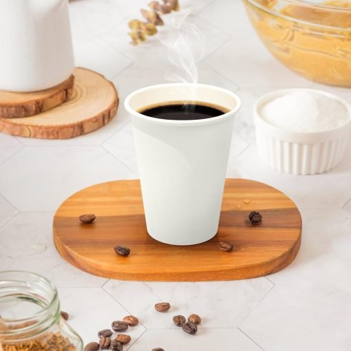 wholesale 12oz leak-free disposable coffee cups for hot and cold drinks white paper food safe factory