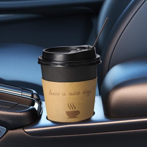 wholesale 12 oz disposable thickened coffee cups with lids - scald resistant, includes hot cups sleeve and straw - ideal for home, office, cafes, and parties - factory direct