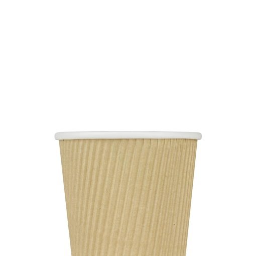 wholesale 8 oz ripple paper hot cups - 80mm diameter kraft material - factory direct