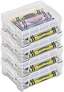 Stackable Crayon Box - Clear (4 Pack)