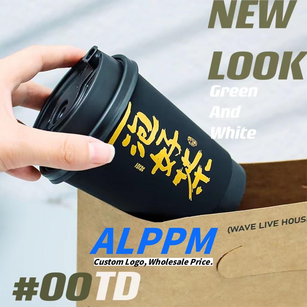 Wholesale Black Velvet-Touch Double-Layer Anti-Scald Disposable Coffee and Milk Tea Cups - Direct from Manufacturer