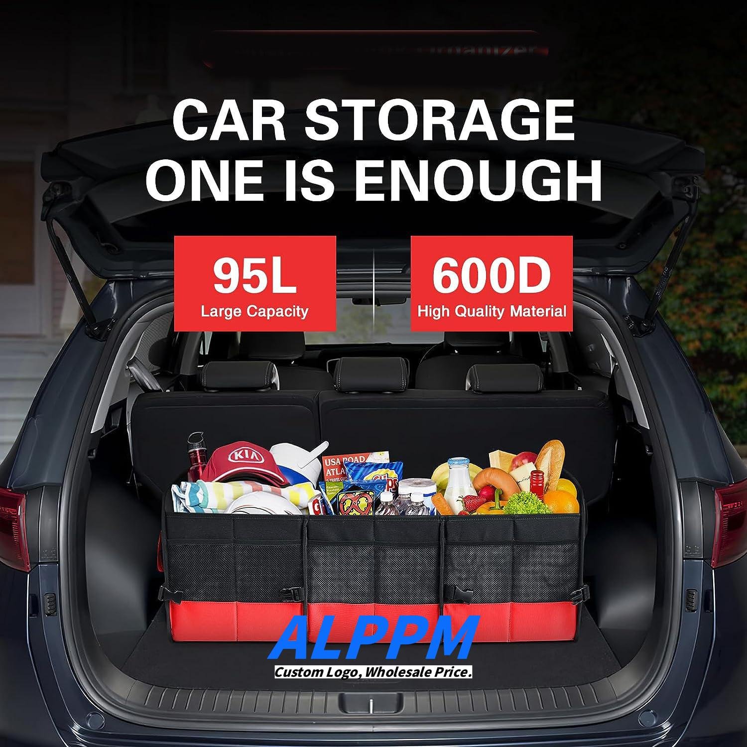 90x35x30cm Custom Multi-Functional SUV Large Capacity Car Trunk Storage Box Practical Organizer - Manufacturer