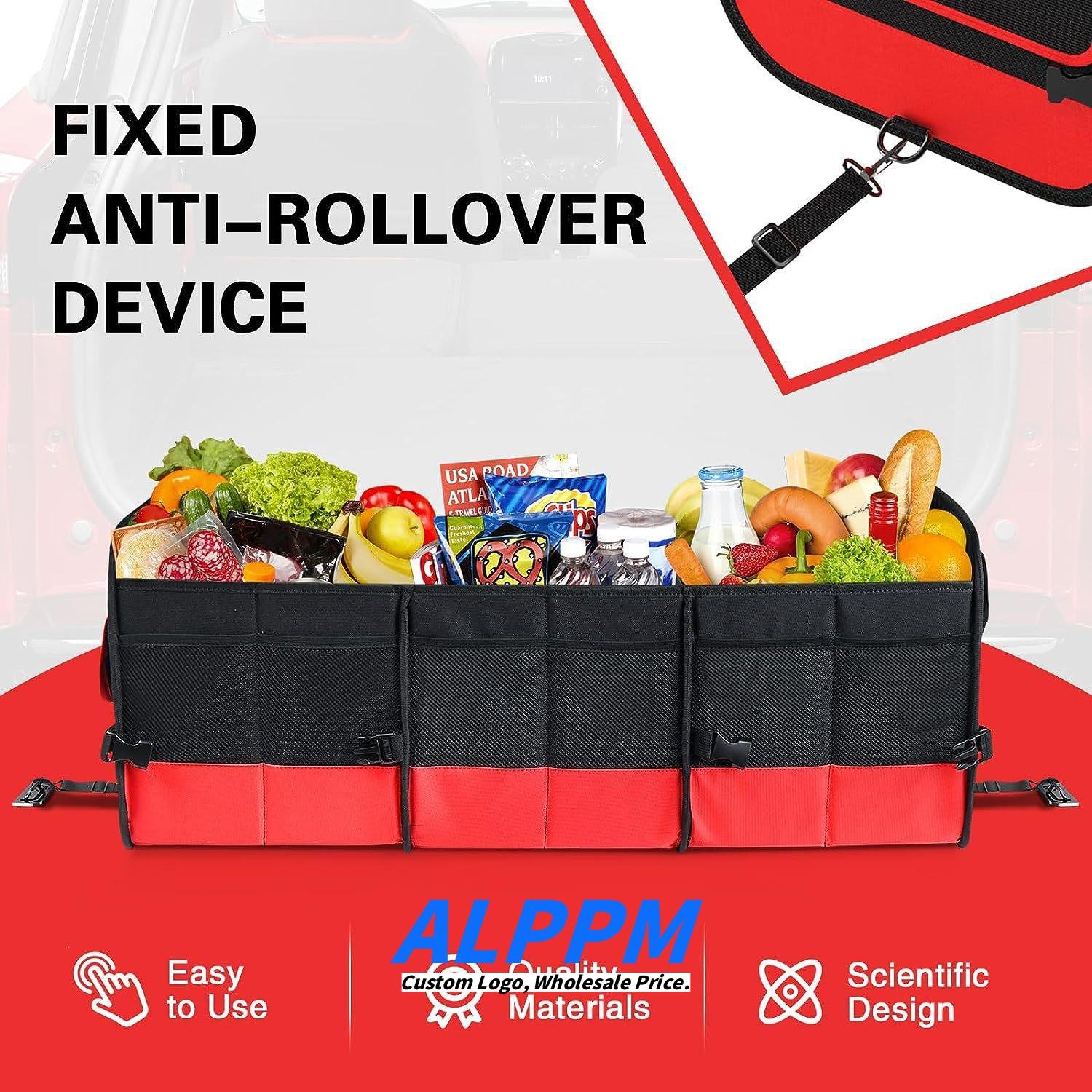 90x35x30cm Custom Multi-Functional SUV Large Capacity Car Trunk Storage Box Practical Organizer - Manufacturer