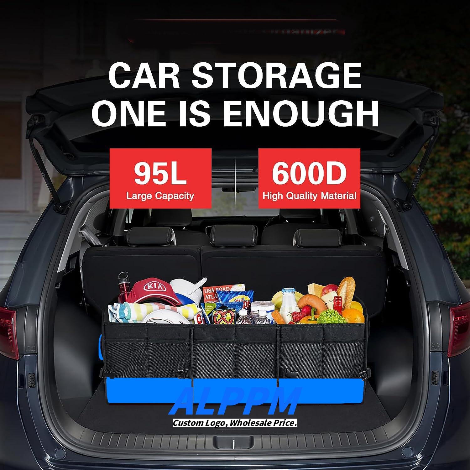 90x35x30cm Custom Multi-Functional SUV Large Capacity Car Trunk Storage Box Practical Organizer - Manufacturer