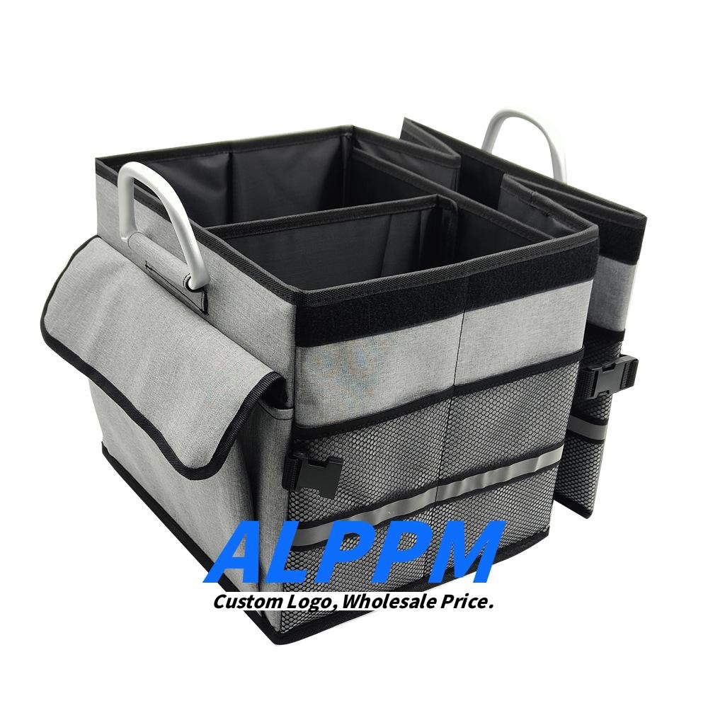 60x35x30cm Custom 1680D Oxford Cloth Large Capacity Foldable Car Organizer Storage Tool Bag - Manufacturer